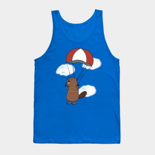 Parachuting Beaver Tank Top